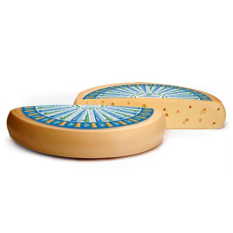 Emmentaler Allgauer Kaas van Öma, 1x ongeveer 2,3 kg.